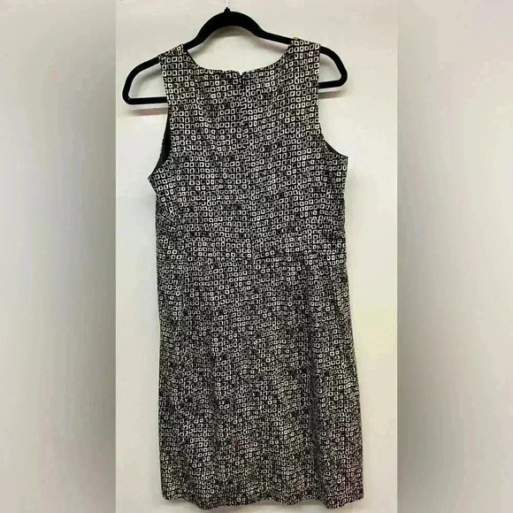 Jones New York Sleeveless Professional/Office Dress - Black and Cream Pattern - Picture 2 of 3